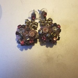 Betsy Johnson Heart Earrings